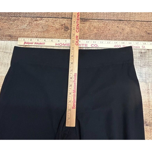 Eileen Fisher Pants Medium Black Wide Leg Pull On Measures 32X31 Mid Rise Career - Picture 4 of 9